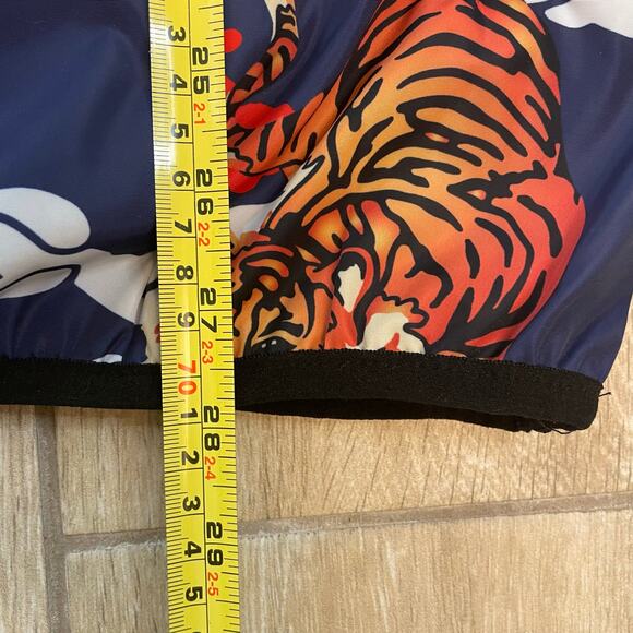 Reason Brand Tiger Print Windbreaker Hoodie Jacket Men’s Medium NWT Streetwear - Picture 7 of 8